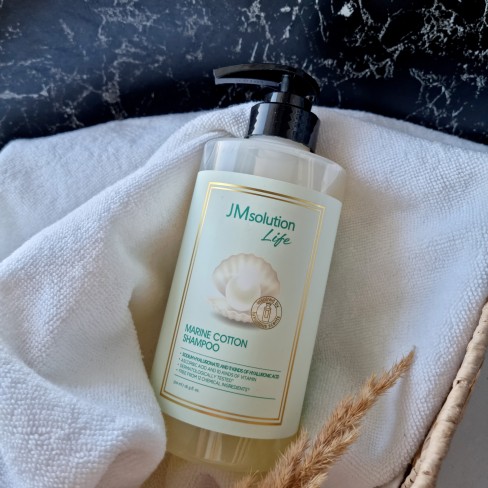 Шампунь для волос увлажняющий с «морским хлопком» JM Solution Life Marine Cotton Shampoo 500 мл